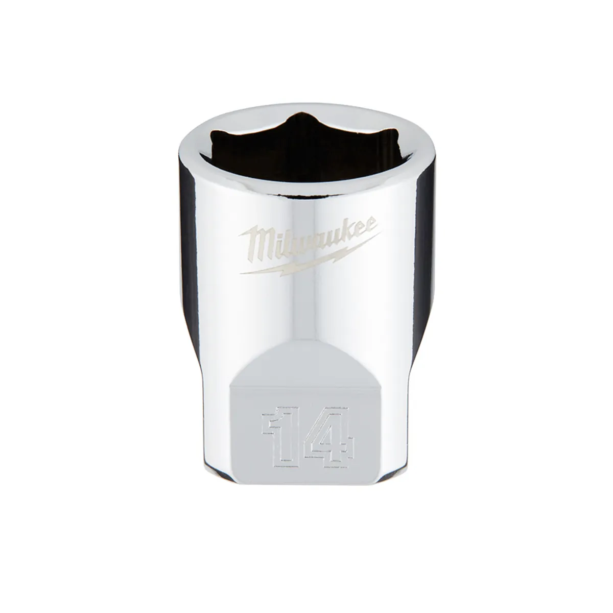 Milwaukee Tool Milwaukee Tool 1/4" Drive 14mm Metric Socket with FOUR FLAT Sides, 6-Point, Vanadium Steel, Chrome