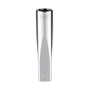 Milwaukee Tool Milwaukee Tool 1/4" Drive 8mm Metric Deep Socket with FOUR FLAT Sides, 6-Point, Vanadium Steel, Chrome