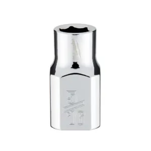 Milwaukee Tool 3/8" Drive 5/16" SAE 6-Point Socket with FOUR FLAT Sides, Vanadium Steel, Chrome