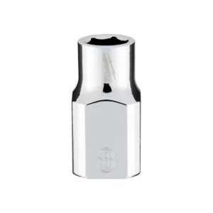 Milwaukee Tool 3/8" Drive 8mm Metric 6-Point Socket with FOUR FLAT Sides, Vanadium Steel, Chrome