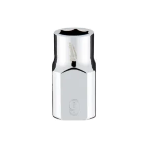 Milwaukee Tool 3/8" Drive 9mm Metric 6-Point Socket with FOUR FLAT Sides, Vanadium Steel, Chrome