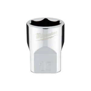 Milwaukee Tool 3/8" Drive 16mm Metric 6-Point Socket with FOUR FLAT Sides, Vanadium Steel, Chrome