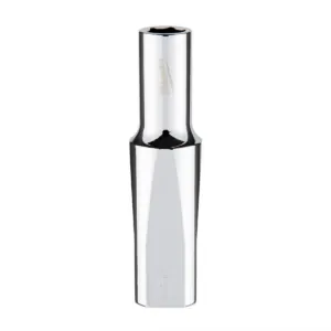 Milwaukee Tool 3/8" Drive 8mm Metric 6-Point Deep Socket with FOUR FLAT Sides, Vanadium Steel, Chrome