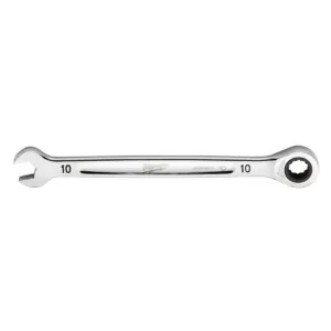 Milwaukee Tool 10MM Metric Ratcheting Combination Wrench, 12-Point, Steel, Chrome