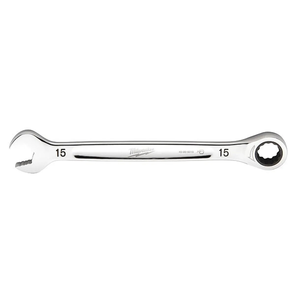 Milwaukee Tool 15MM Metric Ratcheting Combination Wrench, 12-Point, Steel, Chrome