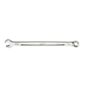 Milwaukee Tool 9/32" SAE Combination Wrench, 12-Point, Steel, Chrome, Ergonomic, I-Beam Handle