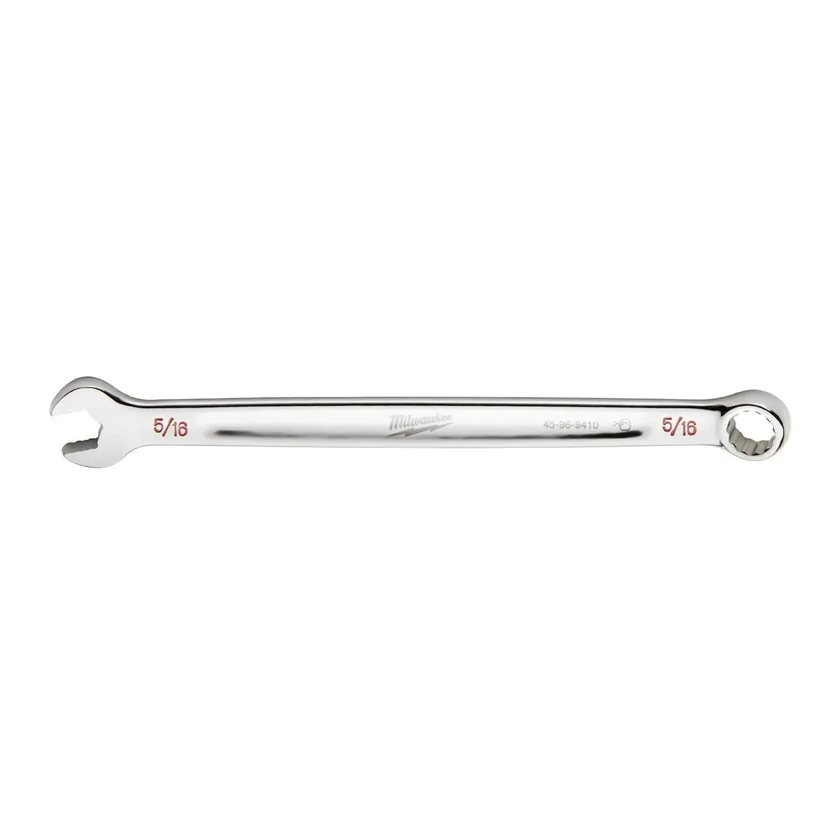 Milwaukee Tool 5/16" SAE Combination Wrench, 12-Point, Steel, Chrome, Ergonomic, I-Beam Handle