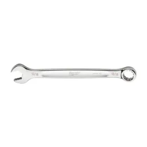 Milwaukee Tool 13/16" SAE Combination Wrench, 12-Point, Steel, Chrome, Ergonomic, I-Beam Handle