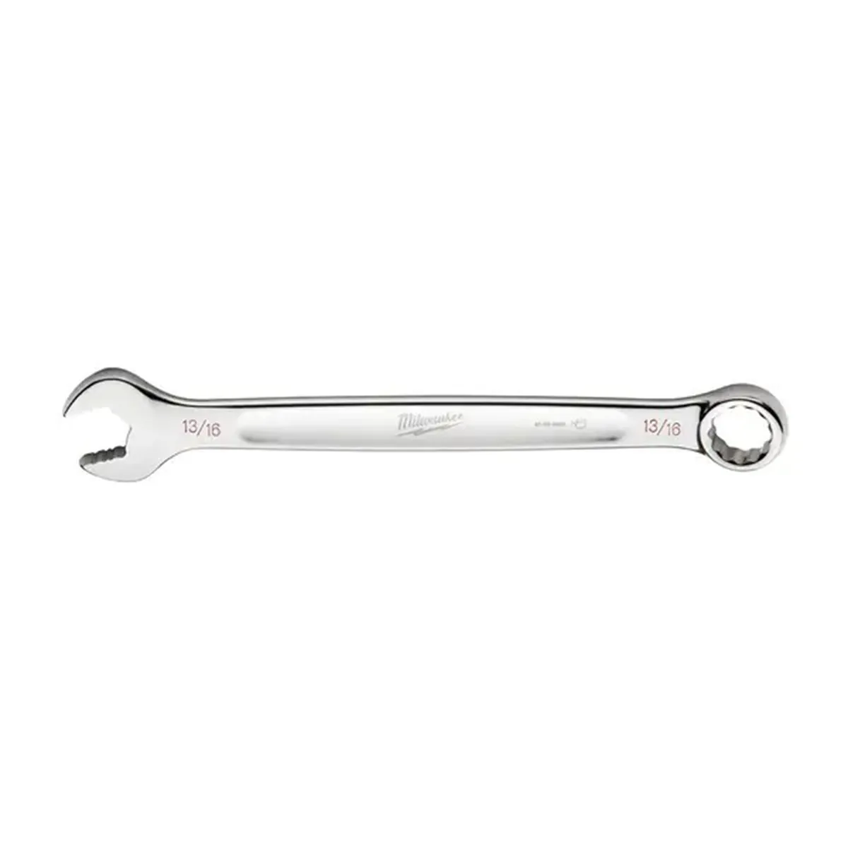 Milwaukee Tool 13/16" SAE Combination Wrench, 12-Point, Steel, Chrome, Ergonomic, I-Beam Handle