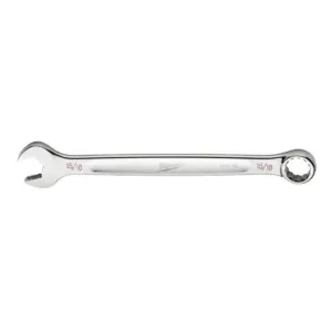 Milwaukee Tool 15/16" SAE Combination Wrench, 12-Point, Steel, Chrome, Ergonomic, I-Beam Handle