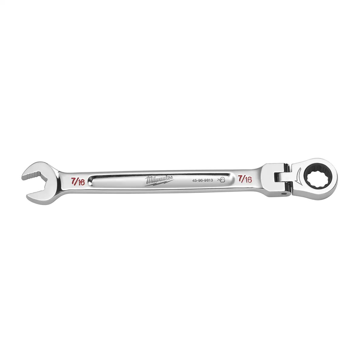 Milwaukee Tool 7/16" Flex Head Ratcheting Combination Wrench