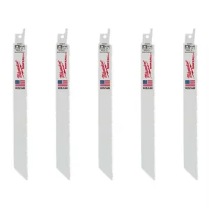 Milwaukee Tool 8" 8/12 TPI SAWZALL Blades (5 Pk)