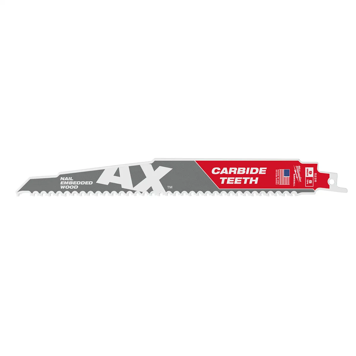 Milwaukee Tool SAWZALL The AX 5 TPI 9" Carbide Blades - 1PK