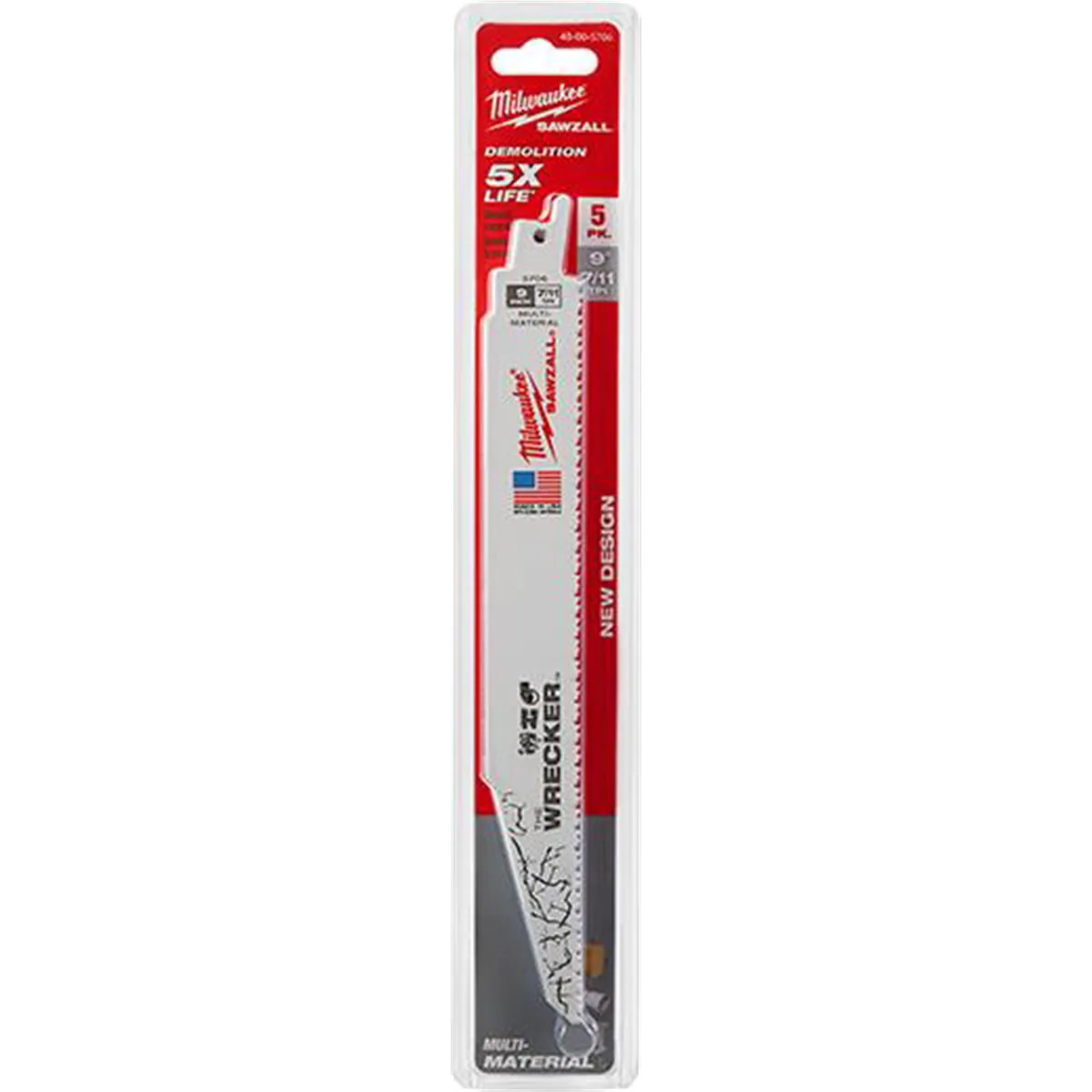 Milwaukee Tool The WRECKER Multi-Material SAWZALL Blade 9" 7/11TPI 5pk
