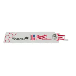 Milwaukee Tool 6" 14 TPI The Torch SAWZALL Blades (5 Pk)