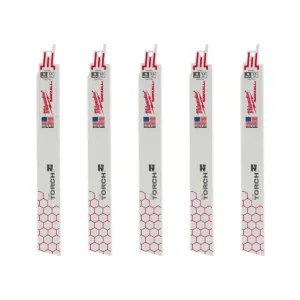 Milwaukee Tool 9" 14 TPI The Torch SAWZALL Blades (5 Pk)