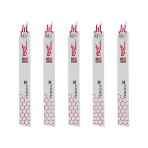 Milwaukee Tool 9" 18 TPI The Torch SAWZALL Blades (5 Pk)