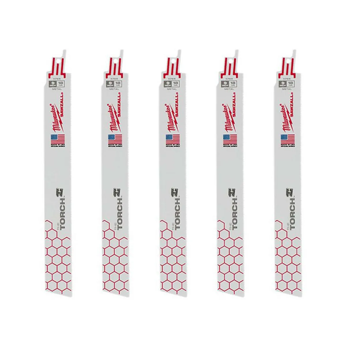 Milwaukee Tool 9" 18 TPI The Torch SAWZALL Blades (5 Pk)