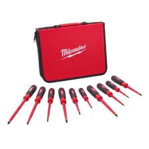 Milwaukee Tool 10 PC 1000V Insulated Screwdriver Set w/ EVA Foam Case