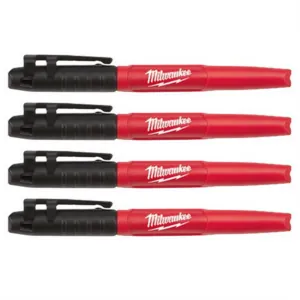 Milwaukee Tool 4PK INKZALL™ Black Fine Point Marker