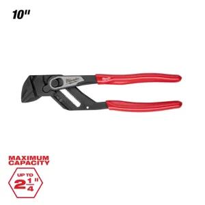 Milwaukee Tool 10 Inch Pliers Wrench Quick Adjust Parallel Jaws Non-Marring Fastening Tool 2-1/4 Inch Capacity