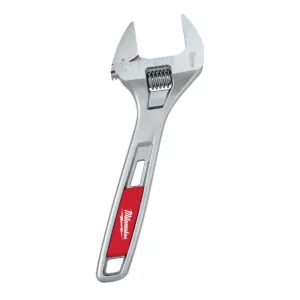 Milwaukee Tool 8" WIDE JAW CHROME PLATED ADJUSTABLE WRENCH