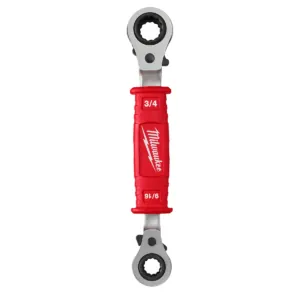 Milwaukee Tool Lineman�s 4in1 Insulated Ratcheting Box Wrench