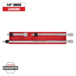 Milwaukee Tool 3pc 1/4 Inch Drive Locking Extension Set
