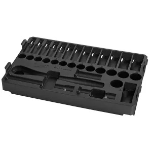 Milwaukee Tool 32pc 3/8" Drive Metric Ratchet and Socket Tray