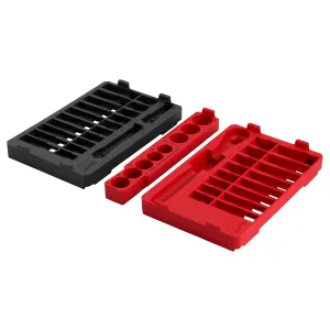 Milwaukee Tool 47pc 1/2" Drive SAE & Metric Ratchet & Socket Set PACKOUT Trays