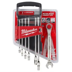 Milwaukee Tool 7pc Ratcheting Combination Wrench Set - Metric