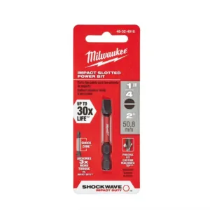 Milwaukee Tool Shockwave 2" Impact Slotted 1/4" Power Bit
