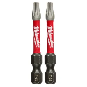 Milwaukee Tool SHOCKWAVE 2" Impact Torx T25 Power Bits (2PK)