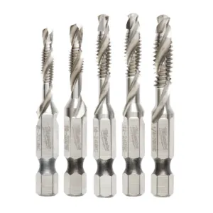 Milwaukee Tool 5 Pc SHOCKWAVE Impact Drill and Tap Bit Set