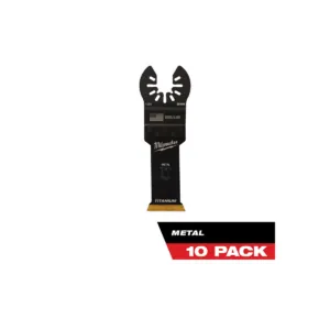 Milwaukee Tool OPEN-LOK 1-1/8" TITANIUM CHARGED Bi-Metal Thin Metal Multi-Tool Blades 10PK