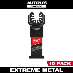 Milwaukee Tool NITRUS CARBIDE Extreme Metal Universal Fit OPEN-LOK Multi-Tool Blade 10PK
