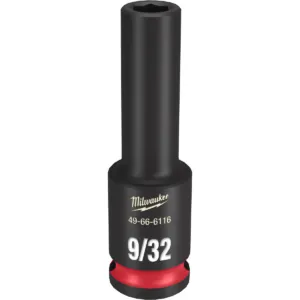 Milwaukee Tool SHOCKWAVE Impact Duty 3/8" Drive 9/32" Deep 6 Point Socket