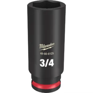 Milwaukee Tool SHOCKWAVE Impact Duty 3/8"Drive 3/4" Deep 6 Point Socket