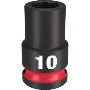 Milwaukee Tool SHOCKWAVE Impact Duty 3/8"Drive 10MM Standard 6 Point Socket