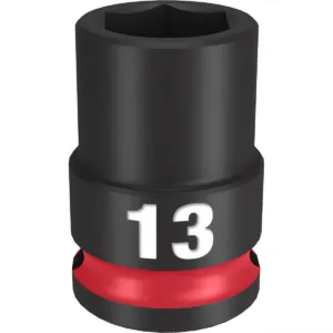 Milwaukee Tool SHOCKWAVE Impact Duty 3/8"Drive 13MM Standard 6 Point Socket