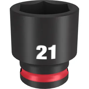 Milwaukee Tool SHOCKWAVE Impact Duty 3/8"Drive 21MM Standard 6 Point Socket