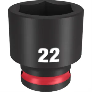 Milwaukee Tool SHOCKWAVE Impact Duty 3/8"Drive 22MM Standard 6 Point Socket