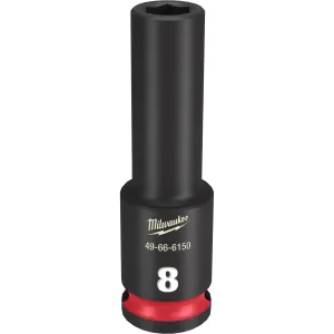 Milwaukee Tool SHOCKWAVE Impact Duty 3/8"Drive 8MM Deep 6 Point Socket
