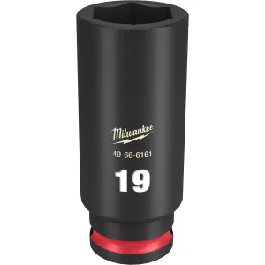 Milwaukee Tool SHOCKWAVE Impact Duty 3/8"Drive 19MM Deep 6 Point Socket