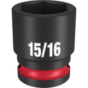 Milwaukee Tool SHOCKWAVE Impact Duty 1/2"Drive 15/16" Standard 6 Point Socket