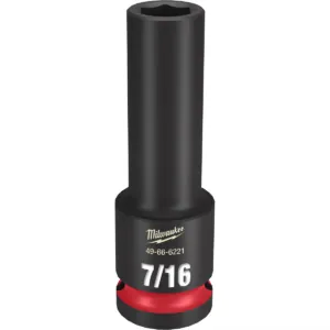 Milwaukee Tool SHOCKWAVE Impact Duty 1/2"Drive 7/16" Deep 6 Point Socket