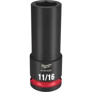 Milwaukee Tool SHOCKWAVE Impact Duty 1/2"Drive 11/16" Deep 6 Point Socket
