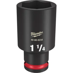 Milwaukee Tool SHOCKWAVE Impact Duty 1/2"Drive 1-1/4" Deep 6 Point Socket