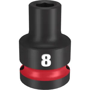 Milwaukee Tool SHOCKWAVE Impact Duty 1/2"Drive 8MM Standard 6 Point Socket