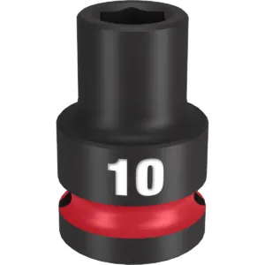 Milwaukee Tool SHOCKWAVE Impact Duty 1/2"Drive 10MM Standard 6 Point Socket